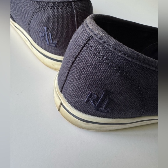 Lauren Ralph Lauren Blue Canvas Slip-On Sneakers Size 9 - Picture 7 of 7